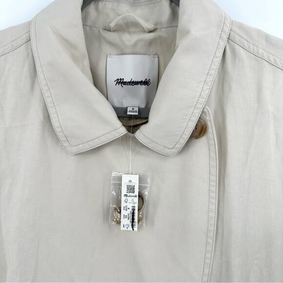 Madewell Belted Trench Coat in Drapey Twill Size M - Picture 5 of 8